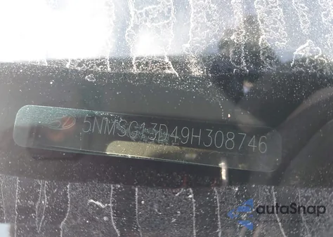 2009 Hyundai Santa Fe Gls from USA, damaged, VIN 5NMSG13D49H308746